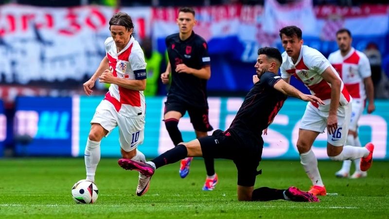 Tỷ số hòa 2-2 cho trận đấu giữa Croatia và Albania tại Euro 2024