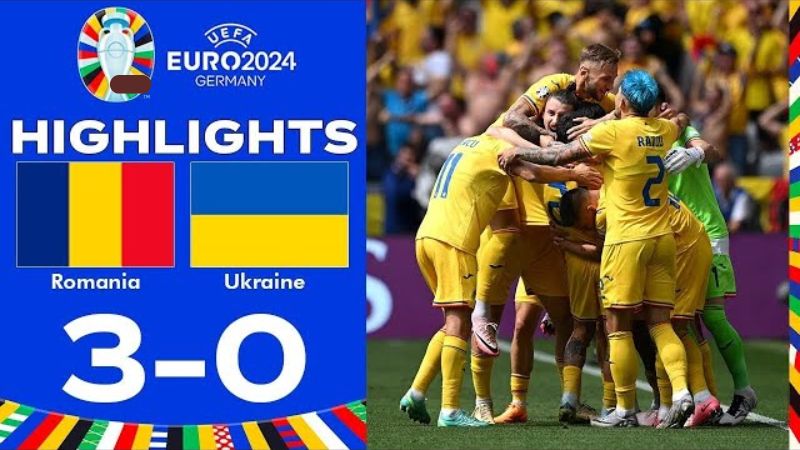 Đội tuyển Romania thắng đậm Ukraine với tỷ số 3-0 