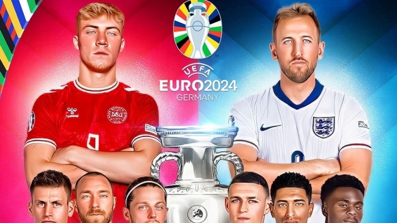 Trận đấu tại Bảng C của Euro 2024 giữa đội tuyển Đan Mạch và Anh