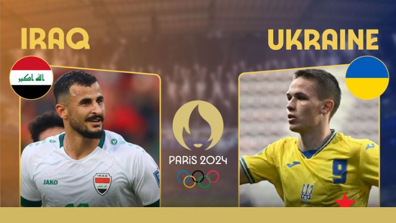 Ukraine thất bại với tỷ lệ 1-2 trước Iraq trong ngày ra quân Olympic 2024